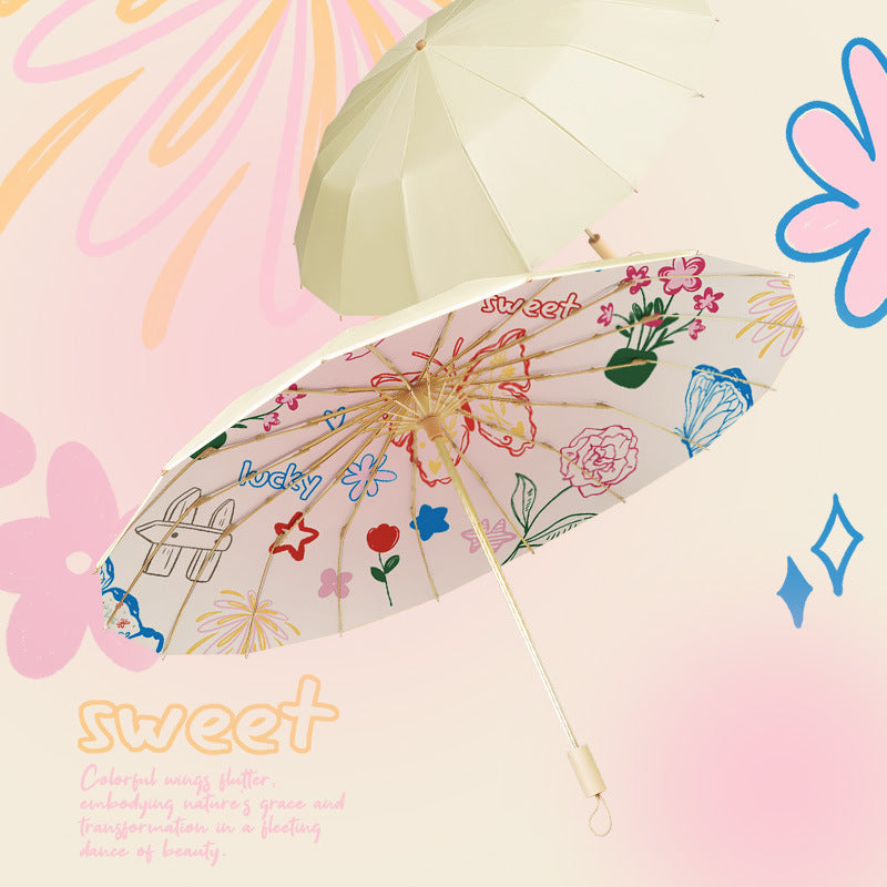 Women's elegant designer umbrella with floral pattern Stornfield