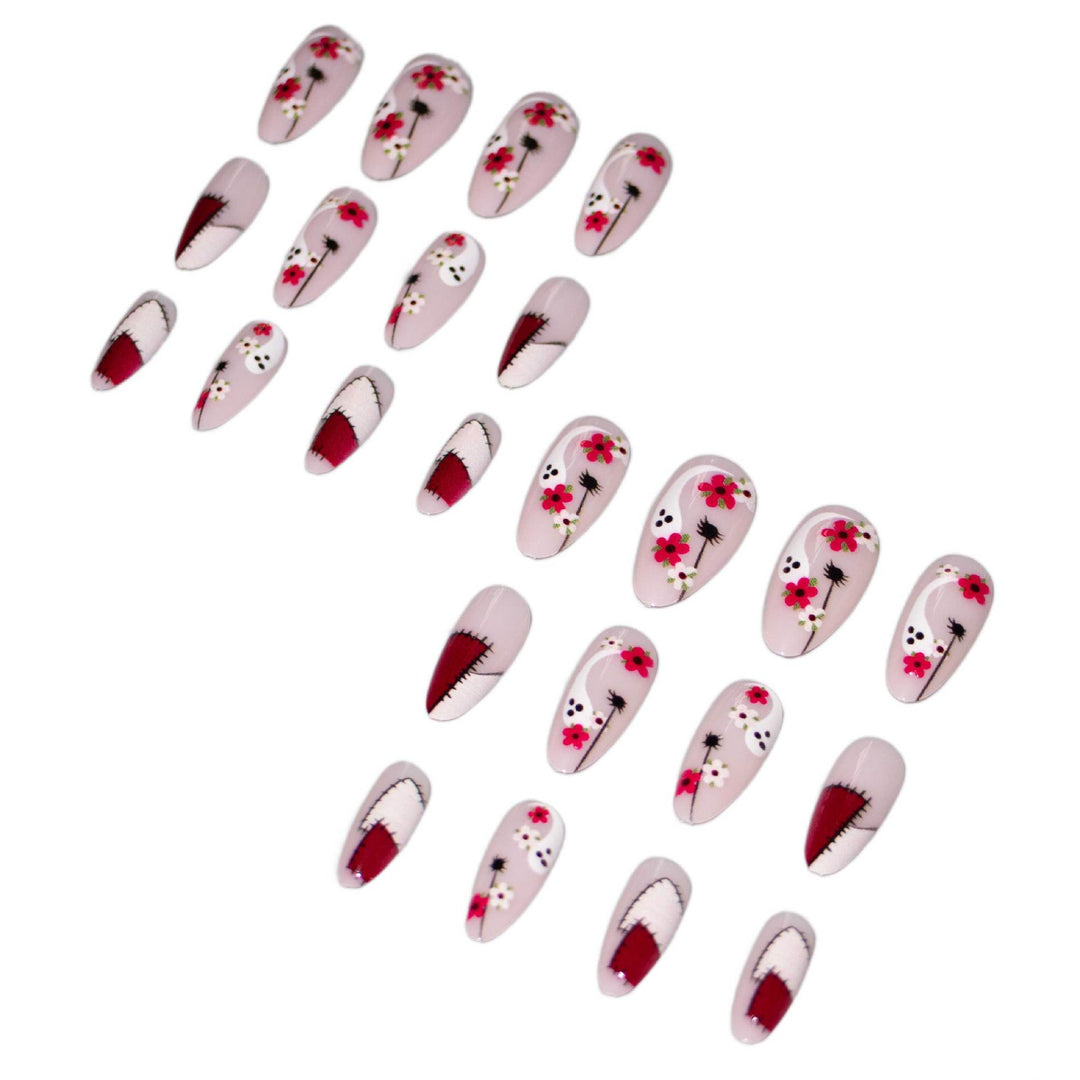 Creative Floral and Halloween-Themed Nail Art Kit