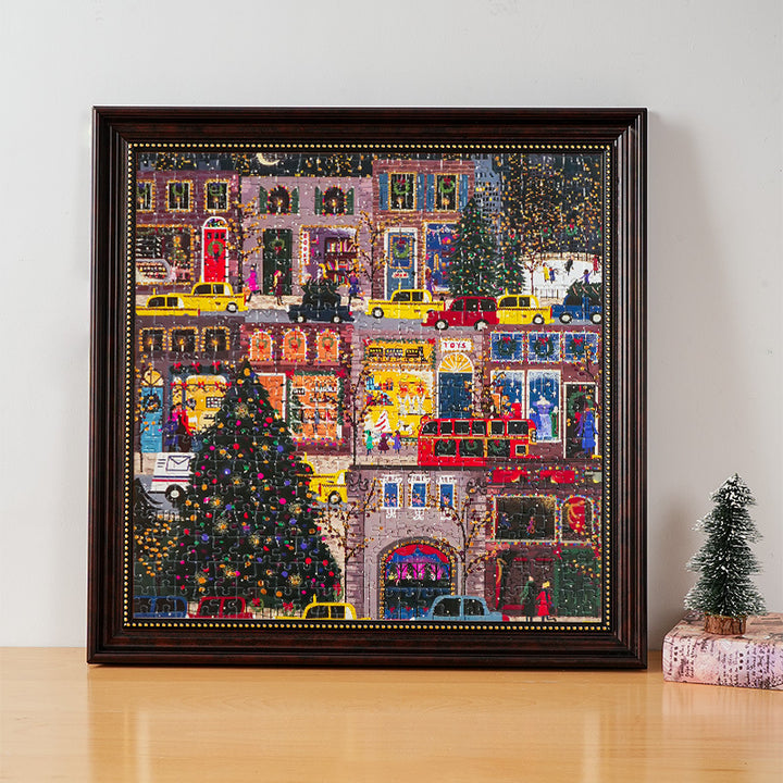 Artistic Holiday-Themed Puzzle Art Frame