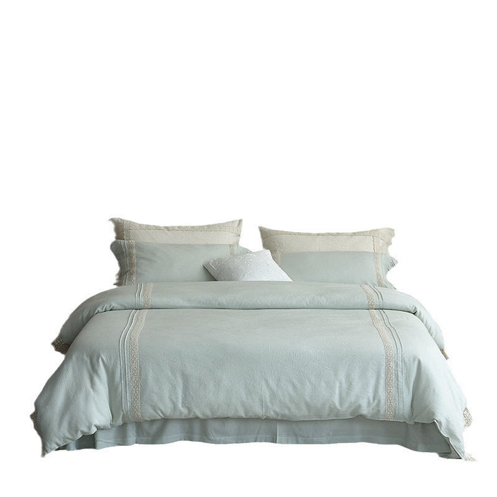 Luxury Embroidered Linen Duvet Cover Set