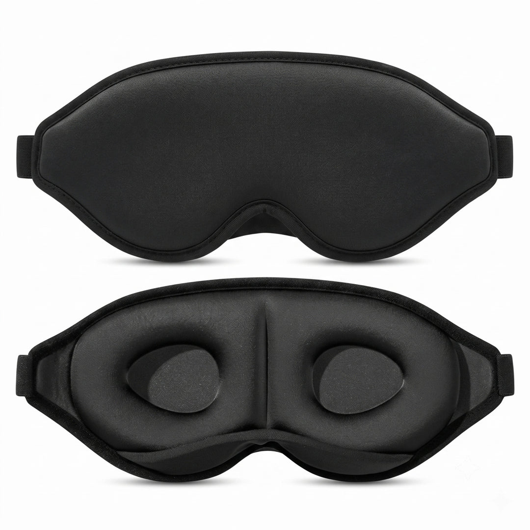 Contoured Three-Dimensional Memory-Foam Sleep Mask with Deep Eye Cups Stornfield