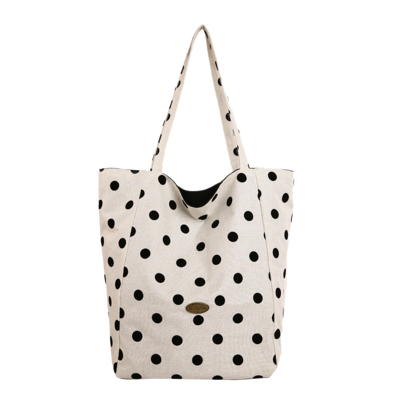 Spacious Polka Dot Tote Bag