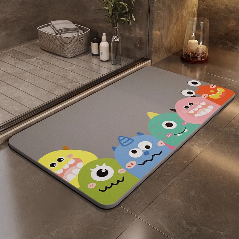Fun Cartoon-Themed Bath Mat