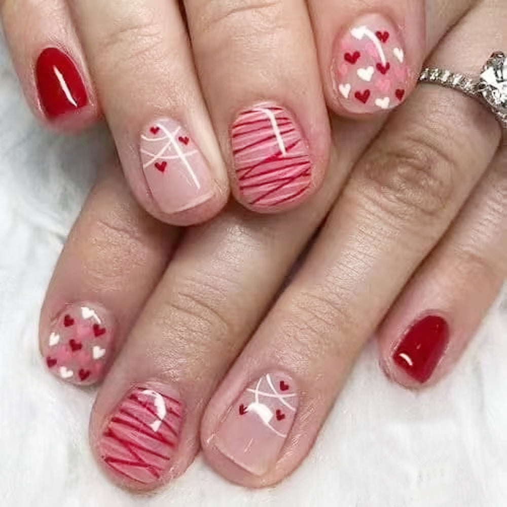Heart-Themed Nail Art Stornfield