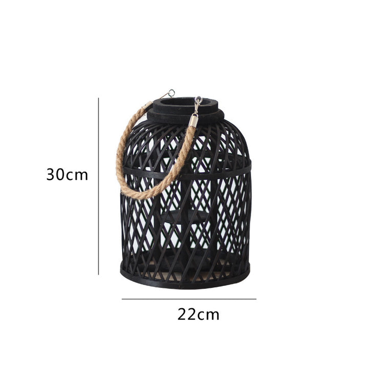 Decorative lantern made of braided material Stornfield