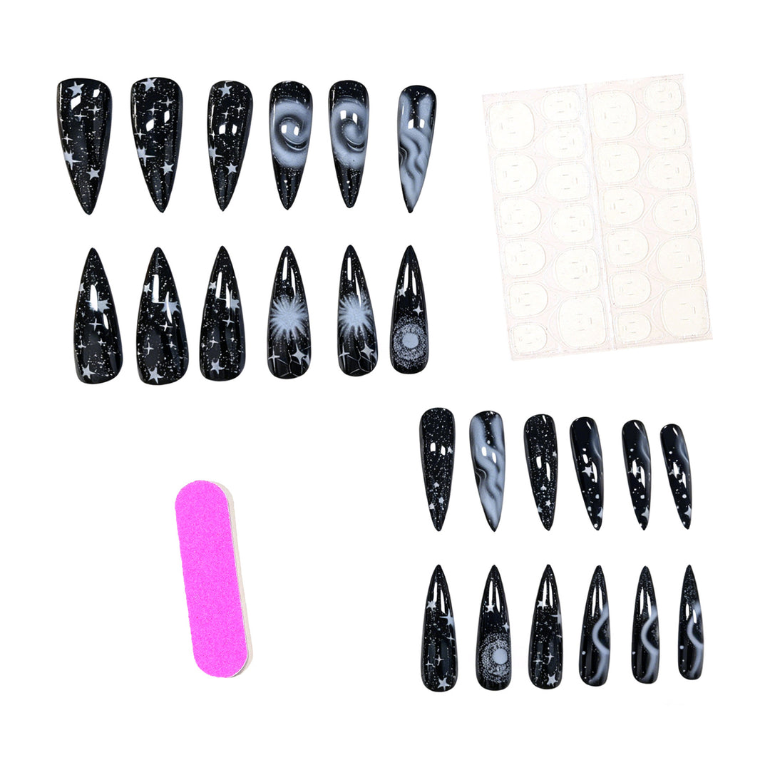 Galaxy-Inspired Press-On Nail Set Stornfield