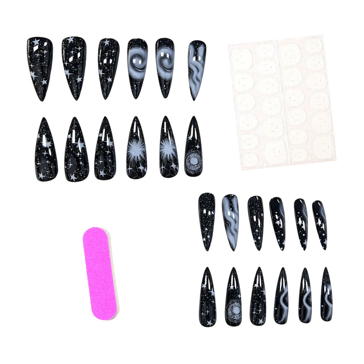 Galaxy-Inspired Press-On Nail Set Stornfield