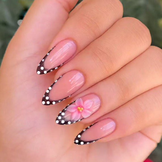 Floral Accented Stiletto Nail Art Stornfield