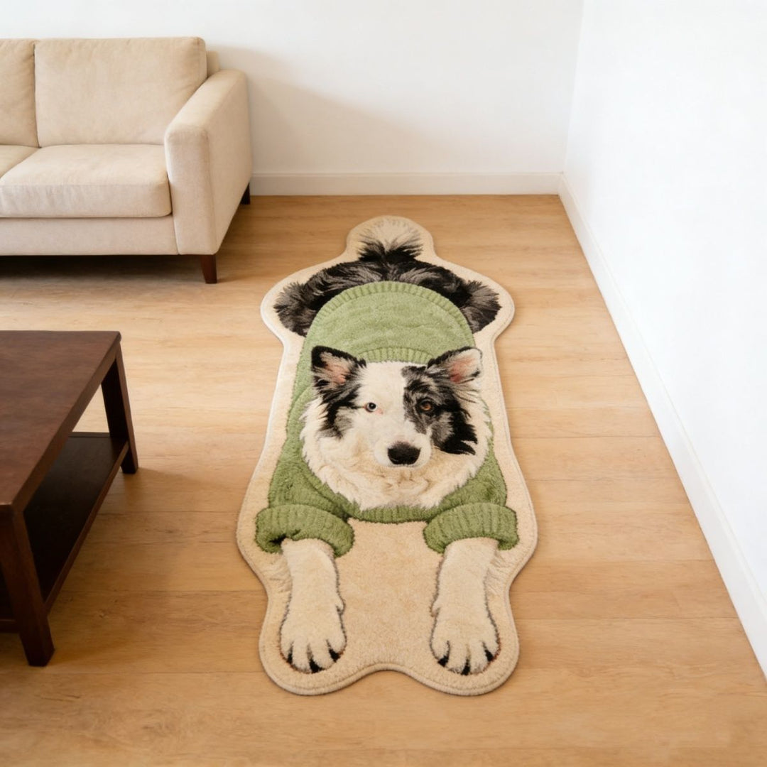 Cute Corgi Shaped Area Rug