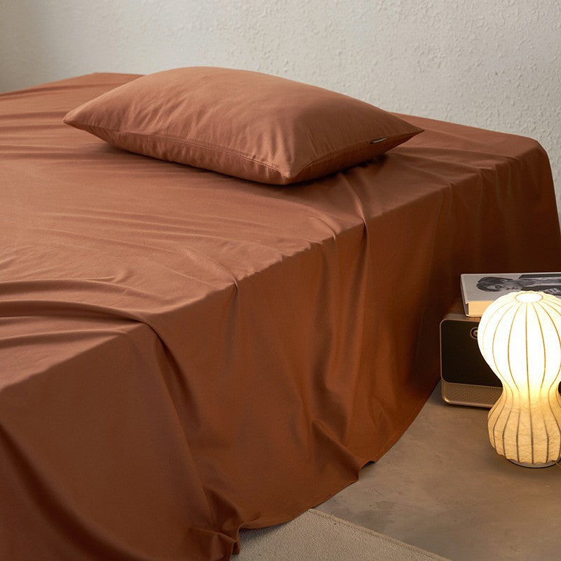 Bed sheet set made of combed cotton with extra-deep fitted sheet and pillowcases