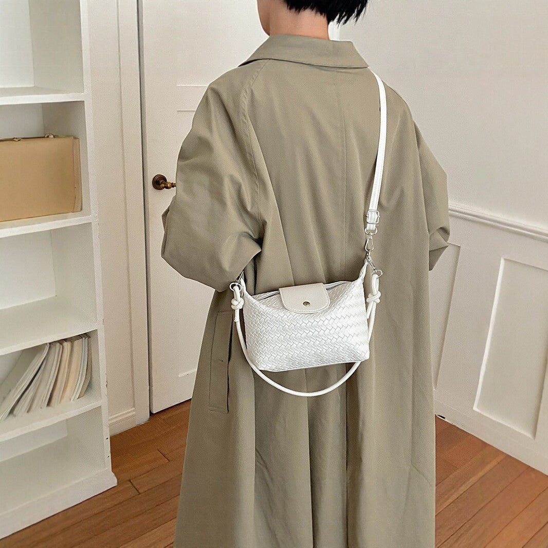 Textured Weave Crossbody Bag