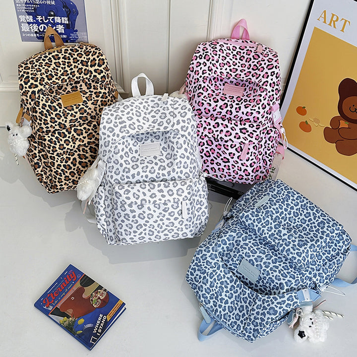 Playful Leopard Print School Backpack Stornfield