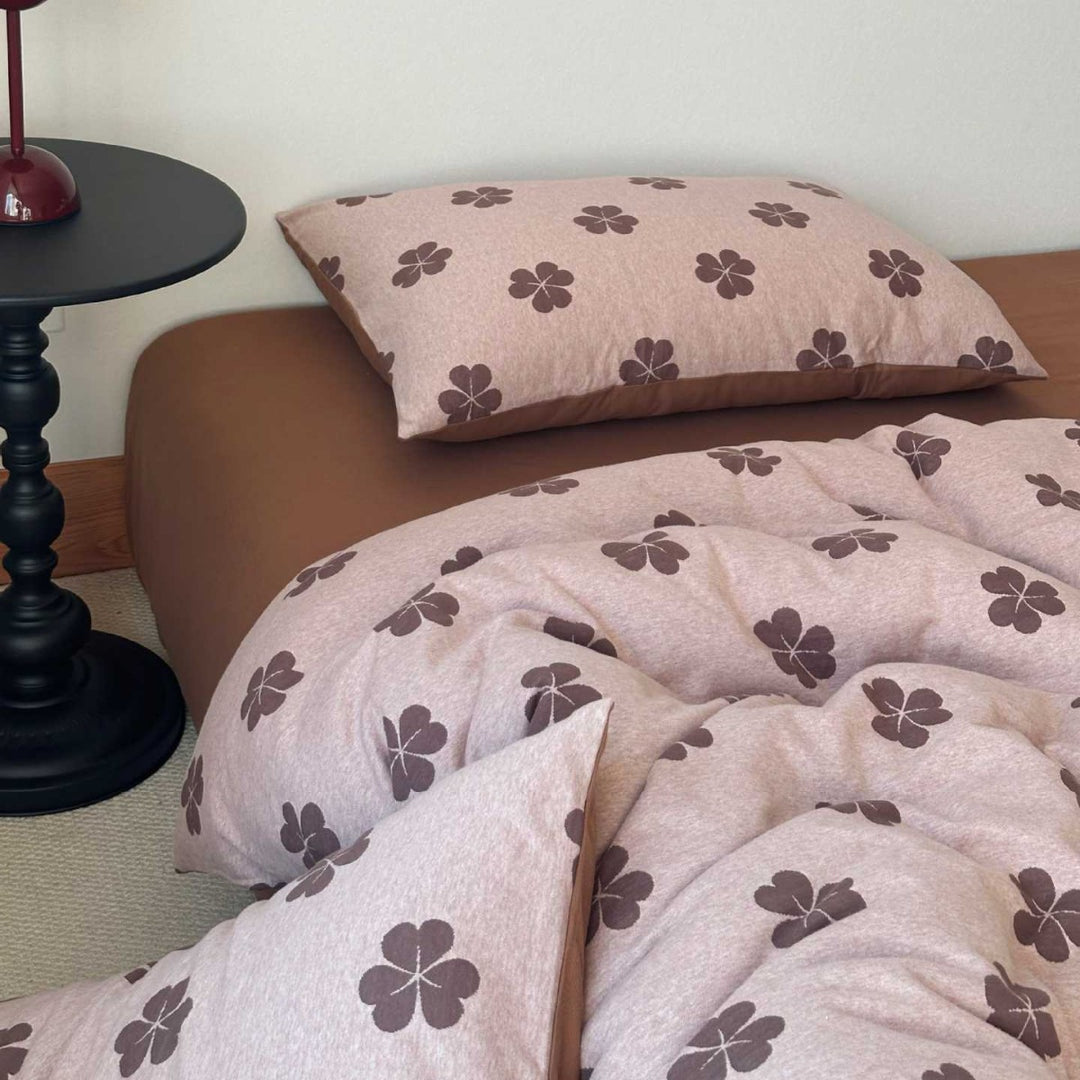 Cherry-Print Cotton Jersey Duvet Cover Set with Matching Pillowcases