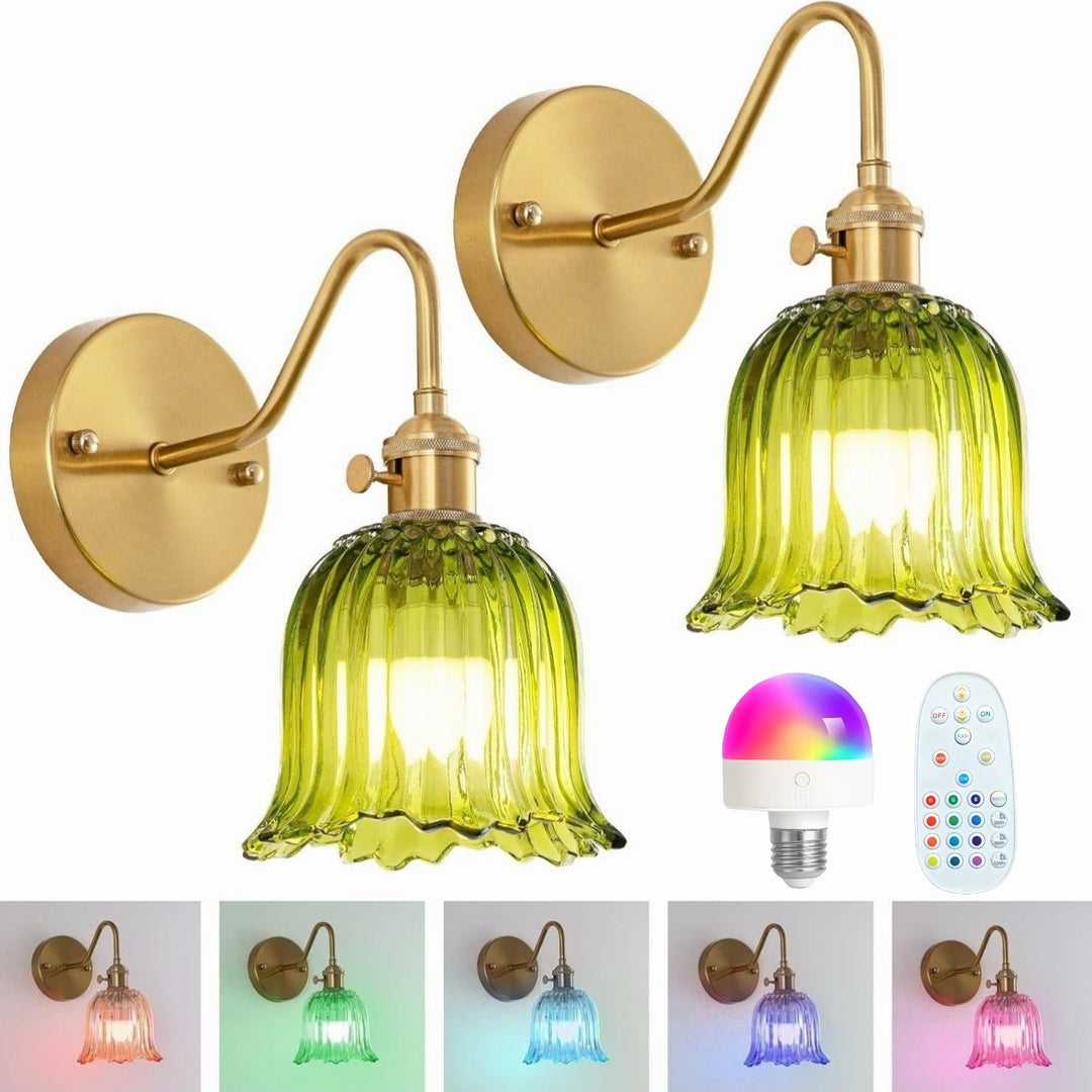 Vintage Glass Wall Sconce