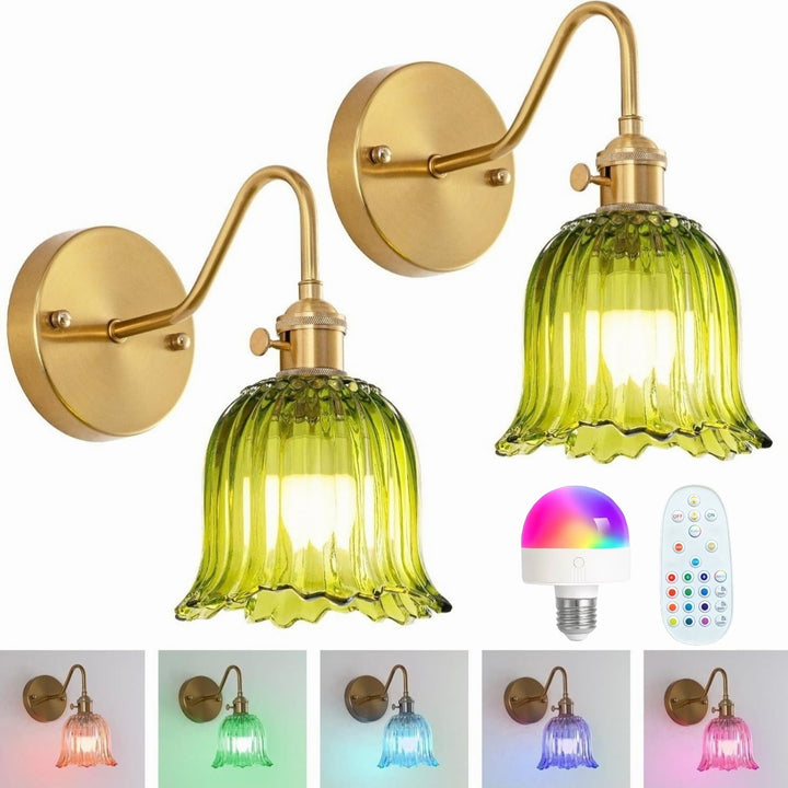 Vintage Glass Wall Sconce