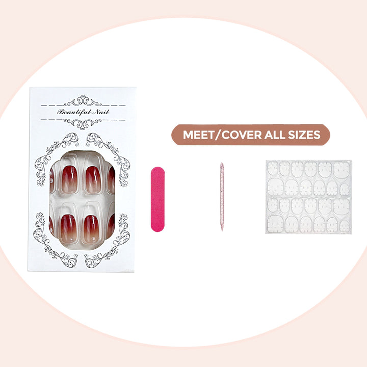 Floral Gradient Press-On Nail Set Stornfield