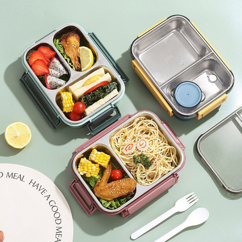 Stainless Steel Bento Box with Leak-Proof Lid