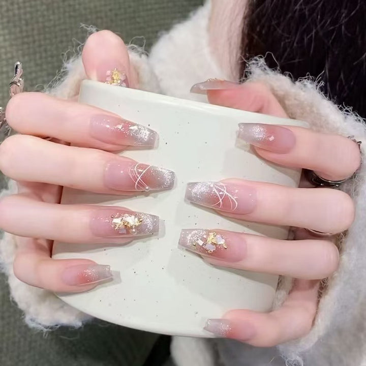 Artistic nails with glitter accents Stornfield