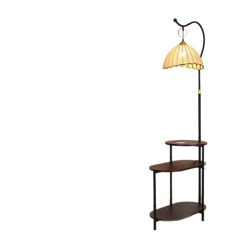Floor Lamp with Integrated Side Table