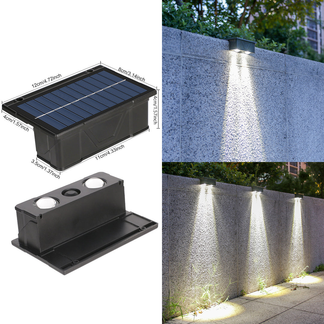 Outdoor Solar RGB Wall-Mounted Accent Lights With Dual-Beam Waterproof Design Stornfield
