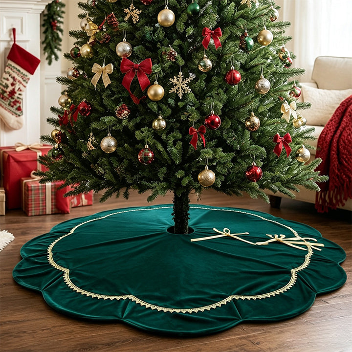 Elegant Velvet Christmas Tree Skirt