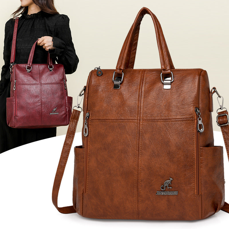 Multi-Functional Faux Leather Handbag Stornfield