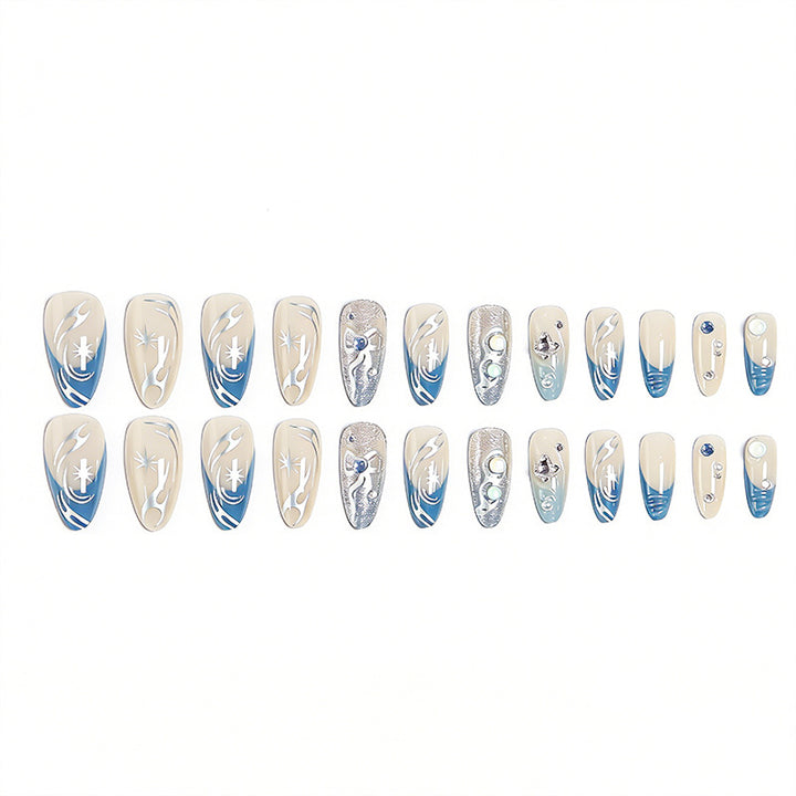 Artful 3D Nail Tips with Delicate Design Stornfield