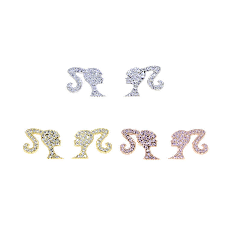 Heart-Shaped Glitter Earrings Stornfield