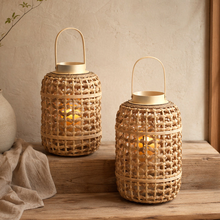 Decorative Rattan Lantern Stornfield