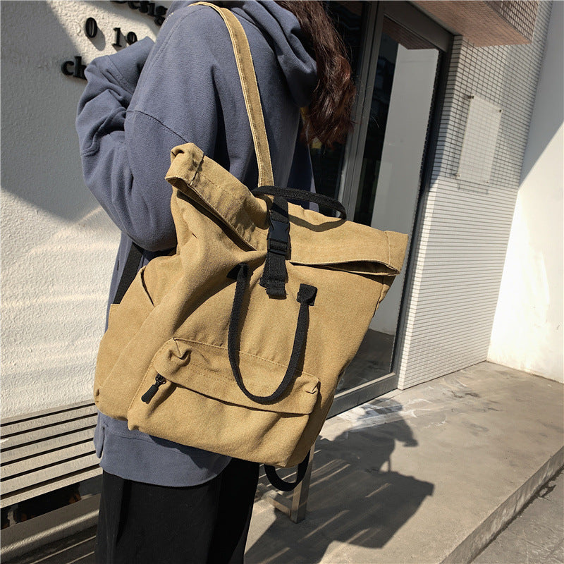 Stylish Roll-Top Canvas Backpack Stornfield