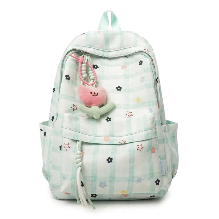 Playful Grid Pattern Backpack Stornfield