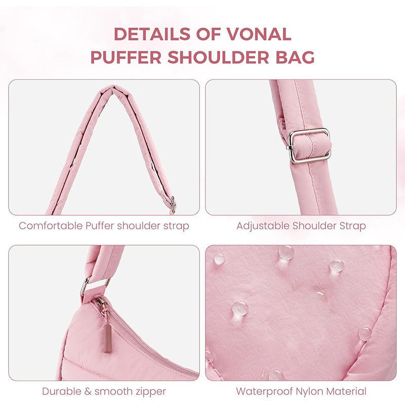 Fashionable shoulder bag with padded shoulder strap and multiple compartments Stornfield