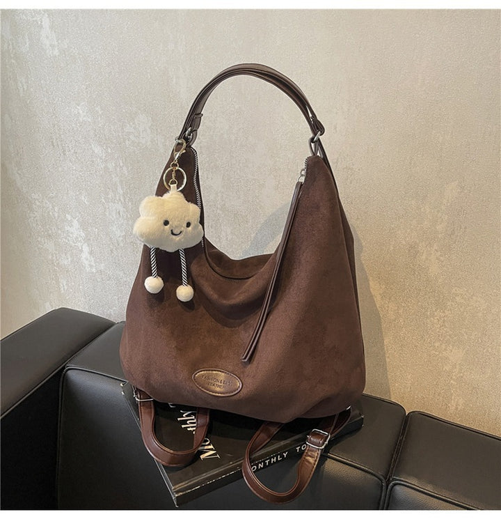 Soft Suede Slouchy Shoulder Bag