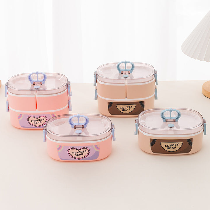Dual-Compartment Lunch Box with Removable Insert