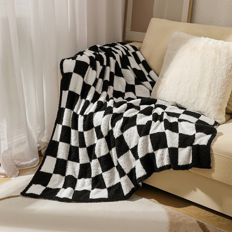 Cozy Checkerboard Throw Blanket