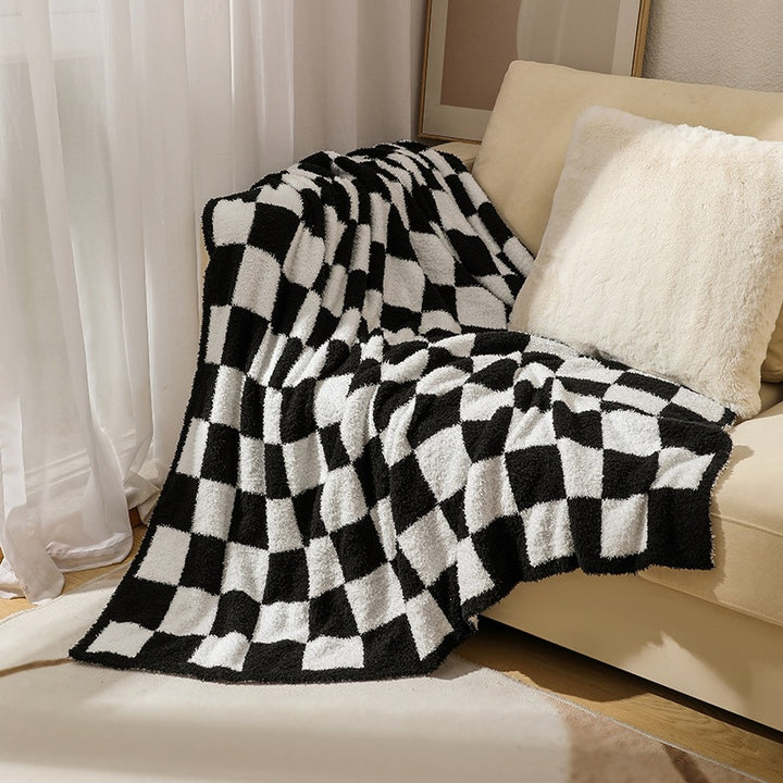 Cozy Checkerboard Throw Blanket