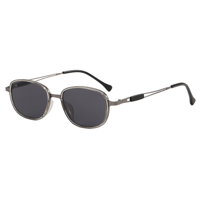 Fashionable sunglasses with square frame and slim metal frame Stornfield