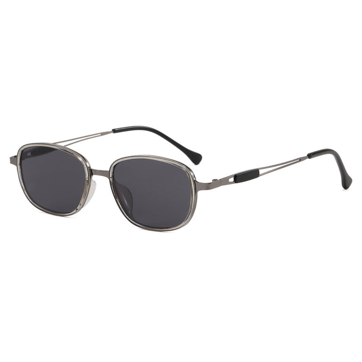 Fashionable sunglasses with square frame and slim metal frame Stornfield