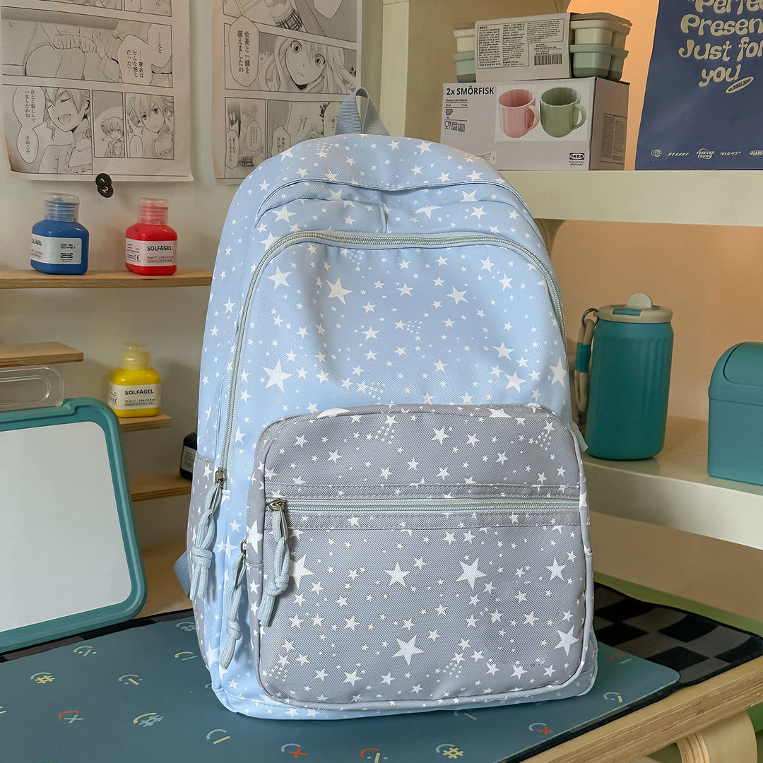 Versatile Multi-Functional Star-Printed Backpack Stornfield