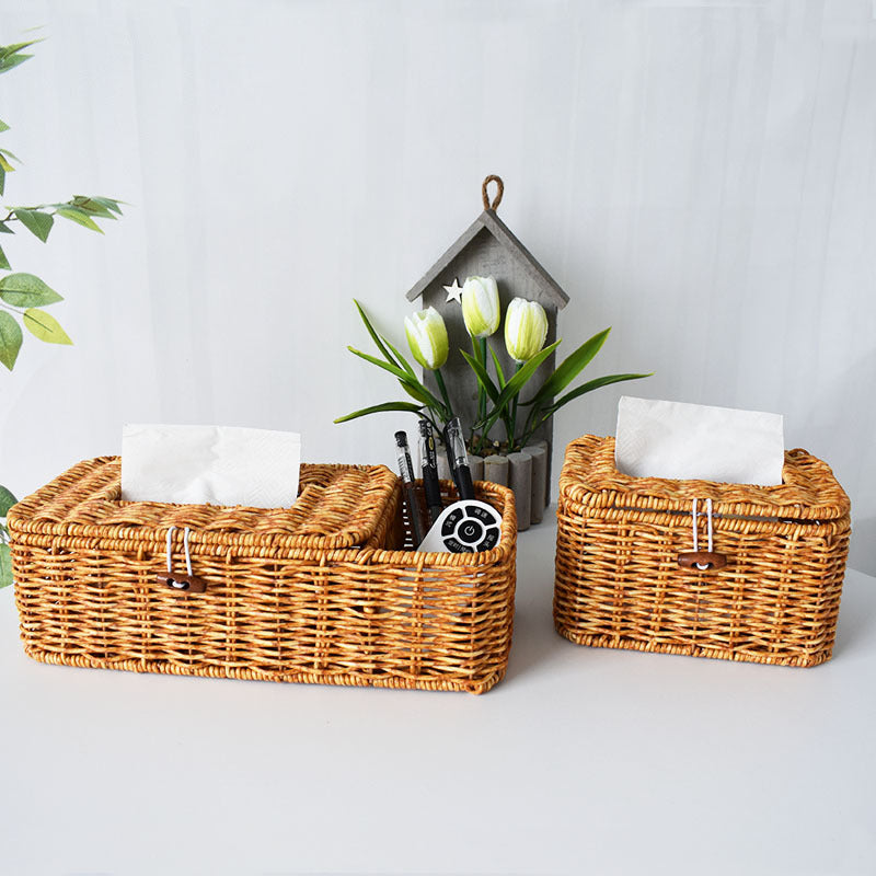 Handcrafted Woven Storage Organizer with Lid Stornfield