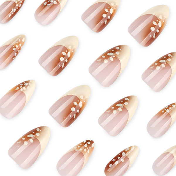 Elegant artificial nails with trendy ombre design and creative accents Stornfield