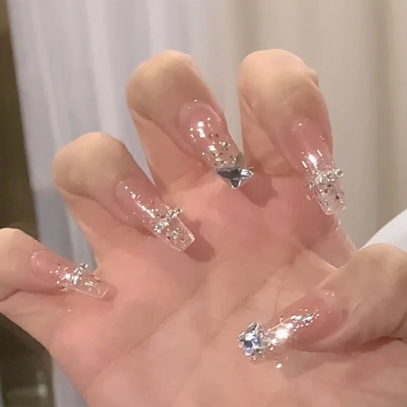 Stylish heart and ombre design artificial nails Stornfield