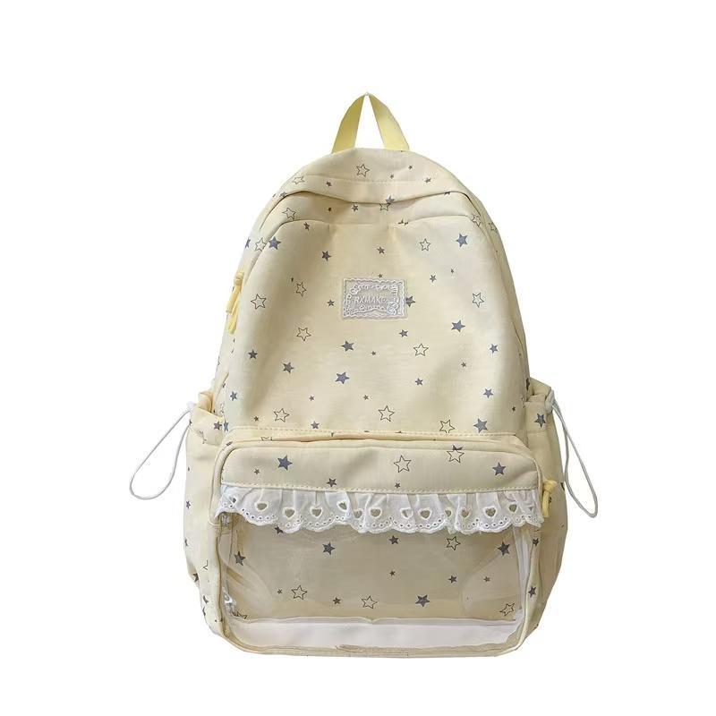 Star-Patterned Casual School Backpack Stornfield