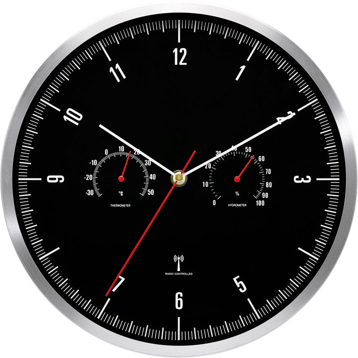 Funk Wall Clock with Thermometer and Hygrometer Stornfield