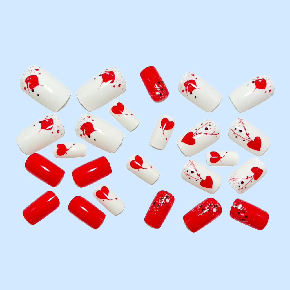 Artificial nails with creative heart design Stornfield