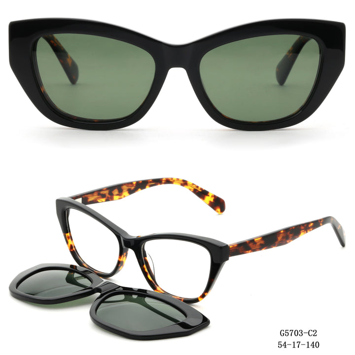 Women's Artfully Designed Cat-Eye Sunglasses with Removable Lenses Stornfield