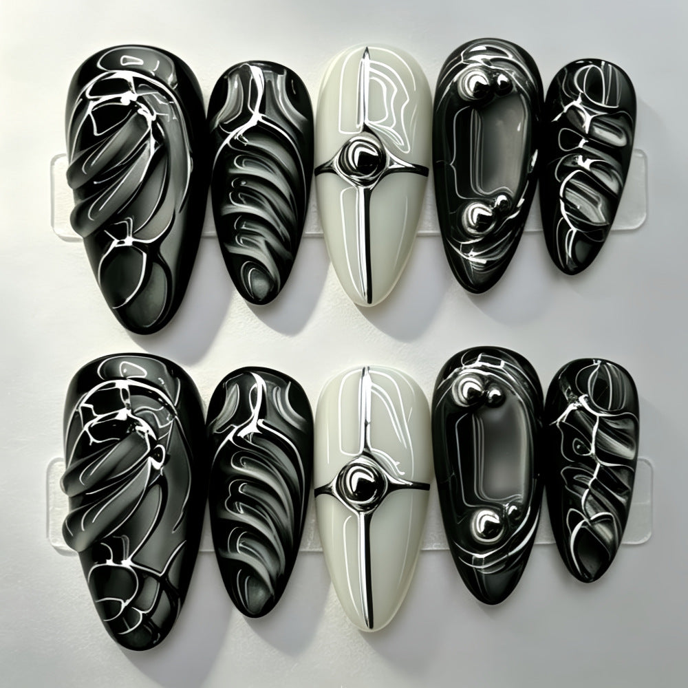 Artificial nails with futuristic design Stornfield