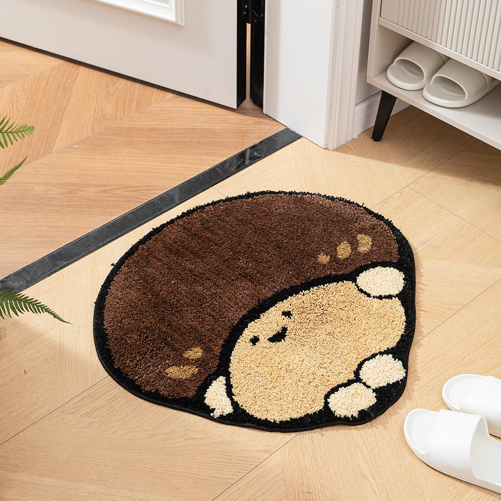 Cute Hedgehog Design Bath Mat