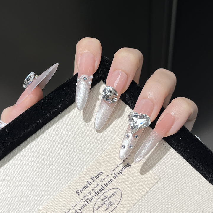 Luxury Crystal-Embellished Press-On Nail Set Stornfield