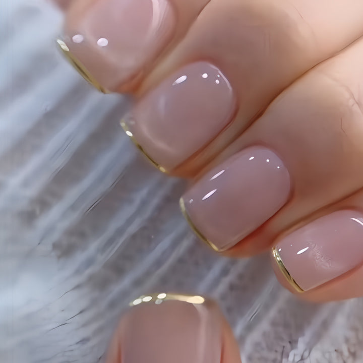 Elegant Glossy French Nail Tips Stornfield